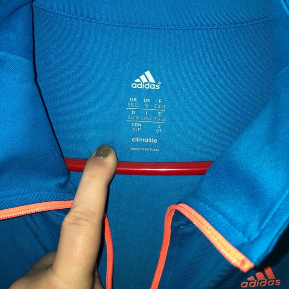 Adidas Small Blue Pull Over Climalite - Picture 2 of 5